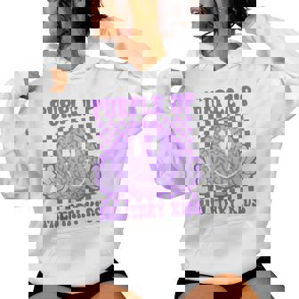 Groovy Smile Face Proud Military Childs Month Boys Girls Women Hoodie | Seseable CA