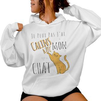 Humour Chat Drole Chaton Sweat à capuche femme - Cadeauxyz