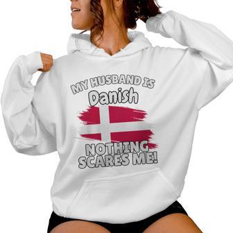 My Husband Is Danish Denmark Flag For Wife Tri-Blend Women Hoodie - Thegiftio UK