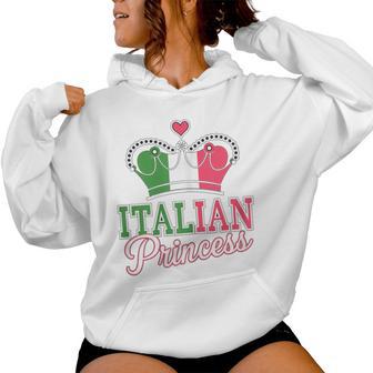 Italian Princess Italy Flag Girl Women Hoodie - Thegiftio UK