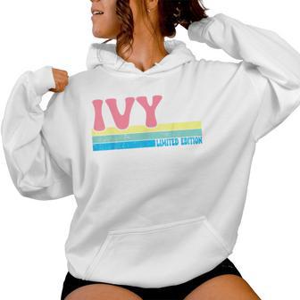 Ivy Name Personalized Cute Idea Groovy Ivy Women Hoodie - Thegiftio UK