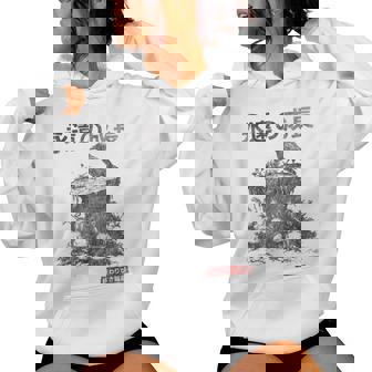 Japanese Retro Graphic Gothic Raven And Fungi Mushroom Women Hoodie | Mazezy