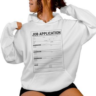 Job Application Form Employment Costume Women Women Hoodie - Thegiftio UK