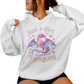 Just A Girl Who Loves Dragons Women Hoodie - Monsterry