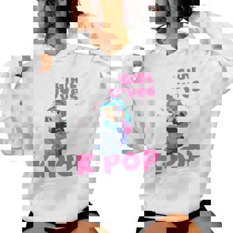 K-Pop Just A Girl Who Loves Kpop Korean Listening Kpop Lover Women Hoodie - Monsterry