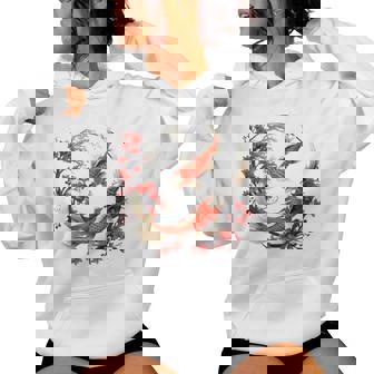 Koi Fish Floral Women Hoodie | Mazezy