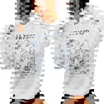 Life Was Good Dinosaur Vintage 90S Dino Womens Women Hoodie - Thegiftio