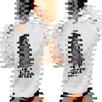 Loc'd Hair Black Woman Leopard Melanin Girl It's My Birthday Women Hoodie - Thegiftio