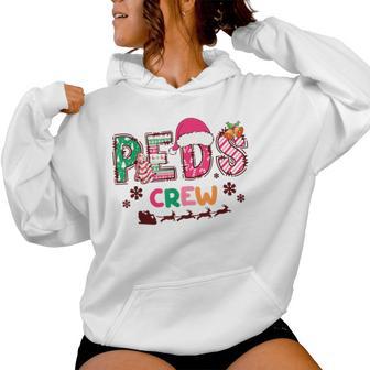 Peds Crew Christmas Pediatric Nurse Team Women Hoodie - Thegiftio UK