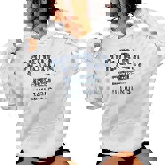 Peoria Illinois IL Vintage Established Women's Hoodie | Mazezy
