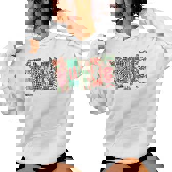 Preppy Christmas Nurse Coquette Bow Xmas Nurse Pjs Festive Women Hoodie | Mazezy