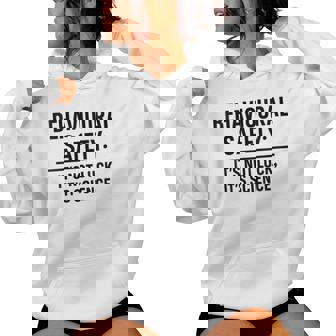 Professional Slogan For Safety Week & Industrial Teams Women's Hoodie | Mazezy