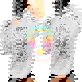 Proud I Teach ROCKSTARS Teacher Music Appreciation Band Women's Hoodie | Mazezy