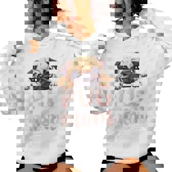 Pug Mom Dog Pug Mama Cute Puppy Women Hoodie | Seseable UK