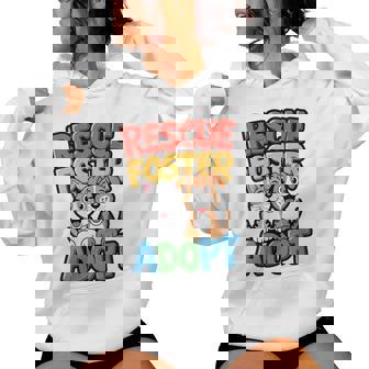 Rescue Foster Adopt Minimalist Pet Women's Hoodie | Mazezy