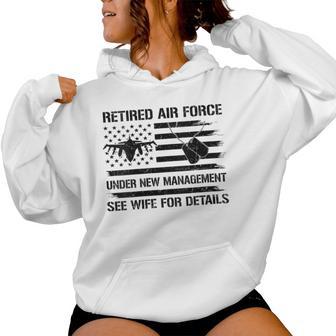 Retired Air Force Veteran See Wife For Details USAF Women's Hoodie | Mazezy