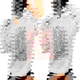 Rodeo Big Sister Pink Boots Coquette Cow-Girl Birthday Party Women Hoodie | Mazezy