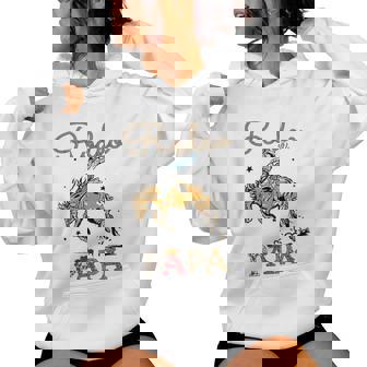 Rodeo Papa Cowboy Cowgirl Birthday Matching Family Women's Hoodie | Mazezy