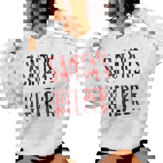 Santas Helper Mrs Claus Christmas Red Plaid Tri-Blend Women Hoodie - Monsterry