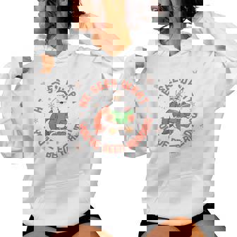 He Sees What You've Been Reading Christmas Book Santa Tri-Blend Women Hoodie - Monsterry