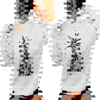 Shameful Politics Meme Crying Statue Of Liberty Women's Hoodie | Mazezy