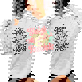 Sleigh The Fascists Political Christmas Human Rights Women Hoodie | Mazezy