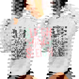 Sleigh Girl Sleigh Little Women's Retro Christmas Day Women Hoodie | Seseable FR