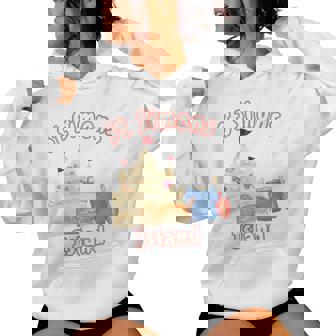 St Simons Island Georgia Whimsy Beach Sand Castle Crab Women's Hoodie | Mazezy