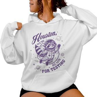 State Testing Teacher Life Racoon Teacher Test Day Women Hoodie - Thegiftio