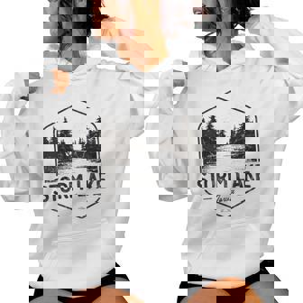 Storm Lake Iowa Outdoors Vintage Women's Hoodie | Mazezy