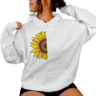 Sunflower Christian Religious Thankful Grateful Blessed Women Hoodie - Thegiftio