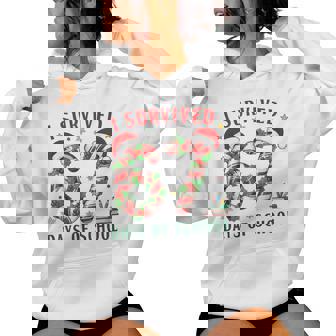 I Survived 67 Days Of School Six Seven Teacher Christmas Women Hoodie | Mazezy