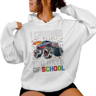 Survived I Crushed 100 Days School Monster 1st Grade Women's Hoodie | Mazezy