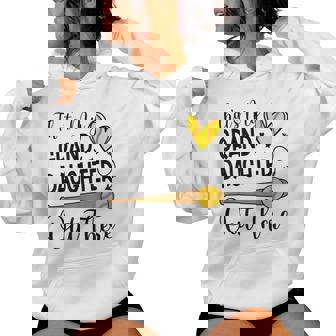 That's My Granddaughter Out There Softball Grandma Grandpa Women Hoodie - Thegiftio