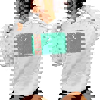 Turkmenistan Flag Graphic For Men Women Kids Premium Women's Hoodie | Mazezy