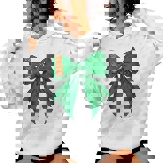 Turkmenistan Turkmen Pride Coquette Bow Flag Girl Mom Tank Top Women's Hoodie | Mazezy