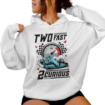 Two Fast 2 Curious Racing Car 2Nd Birthday Party Boys Girls Women Hoodie - Monsterry
