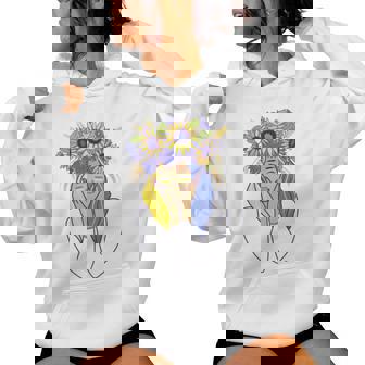 Ukraine Shirt Women Ukrainian Girl Sunflower Women's Hoodie | Mazezy