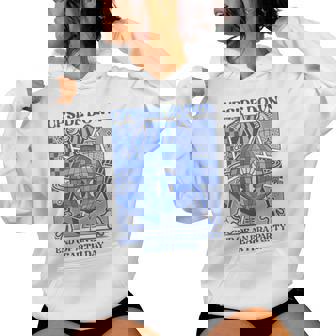 Upside Down End Of An Era Party Earth Day Retro Graphic Women's Hoodie - Monsterry