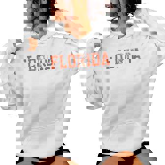 Vintage Florida Men Florida Women Retro Orange Blue Tank Top Women's Hoodie | Mazezy