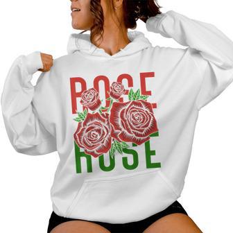 Vintage Inspired Botanical Flower Gardener Naturalist Rose Women Hoodie - Thegiftio