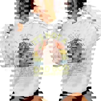 Vintage Its Not Dad Bod Father Figure Sloth Daddy Papa Women Hoodie - Monsterry