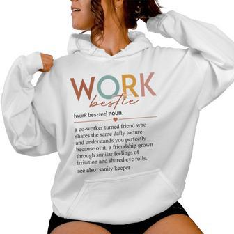 Vintage Work Bestie Definition Teachers Nurses Boss Women Women Hoodie - Monsterry