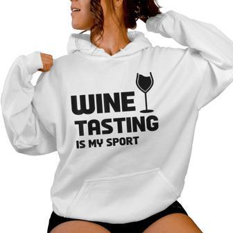 Wine Tasting Is Myport 面白いワインの名言 レディースパーカー - Kawaiitshirt