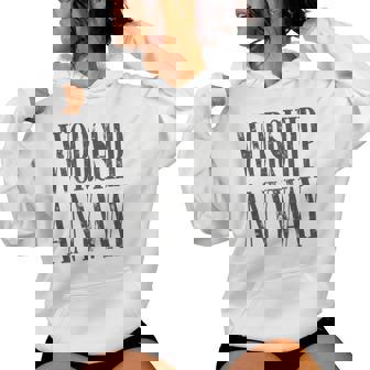 Worship Anyway Distressed Christian Women Hoodie | Seseable CA