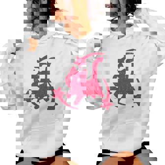 Yk2 Grunge Scary Cat With Shooting Stars 90s Nostalgia Women's Hoodie | Mazezy