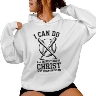 Youth Christian Baseball Philippians 4 Women Hoodie - Thegiftio UK