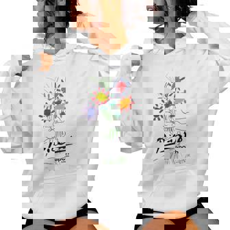 パブロ・ピカソ 平和の花 作品 描画 Papl2192 レディースパーカー - Kawaiitshirt