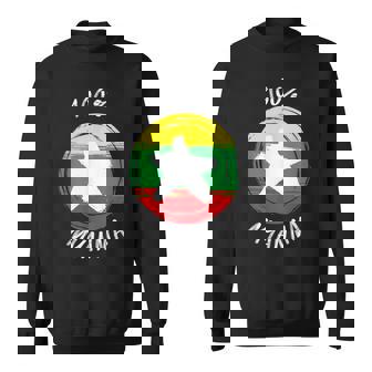 100 Myanma Shirt Proud Burma Shirt Flag Myanmar Sweatshirt Unisex | Mazezy
