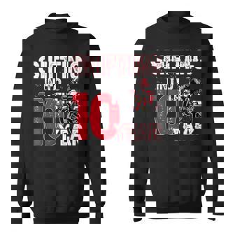 10Th Birthday Party Dirt Bike Boy 10 Year Old Dirt Biker Sweatshirt | Mazezy